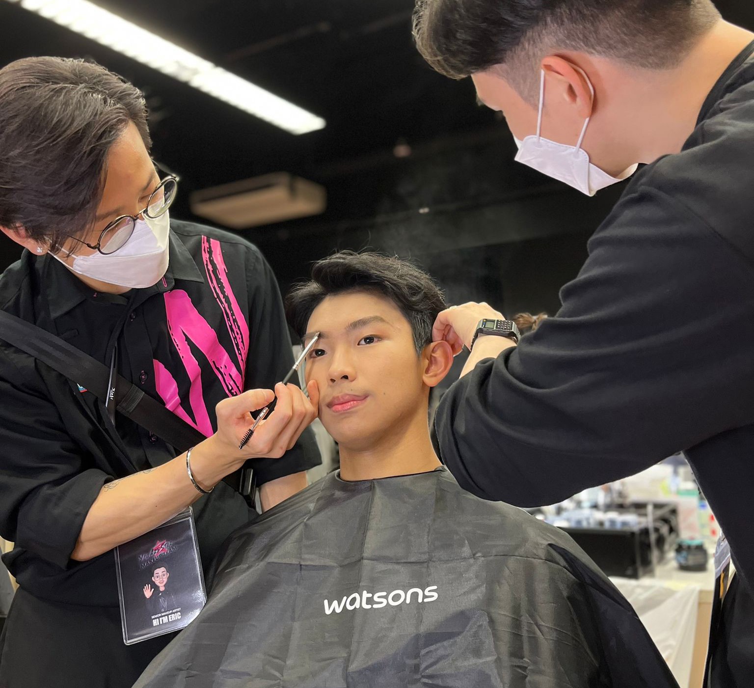 Professional makeup artists were arranged so the student athletes can look good and confident in the photos